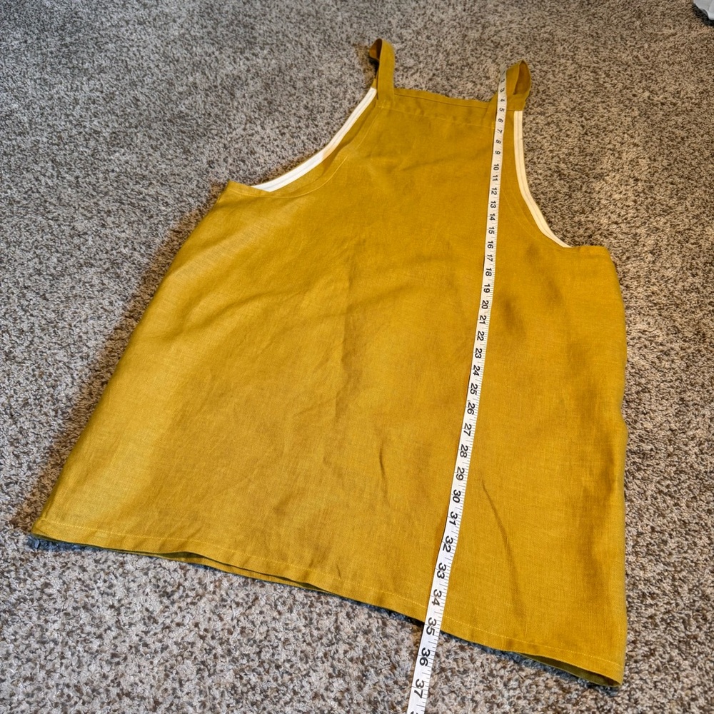 Maker & Mineral Mustard Yellow Linen Jumper- S - Picture 3 of 8